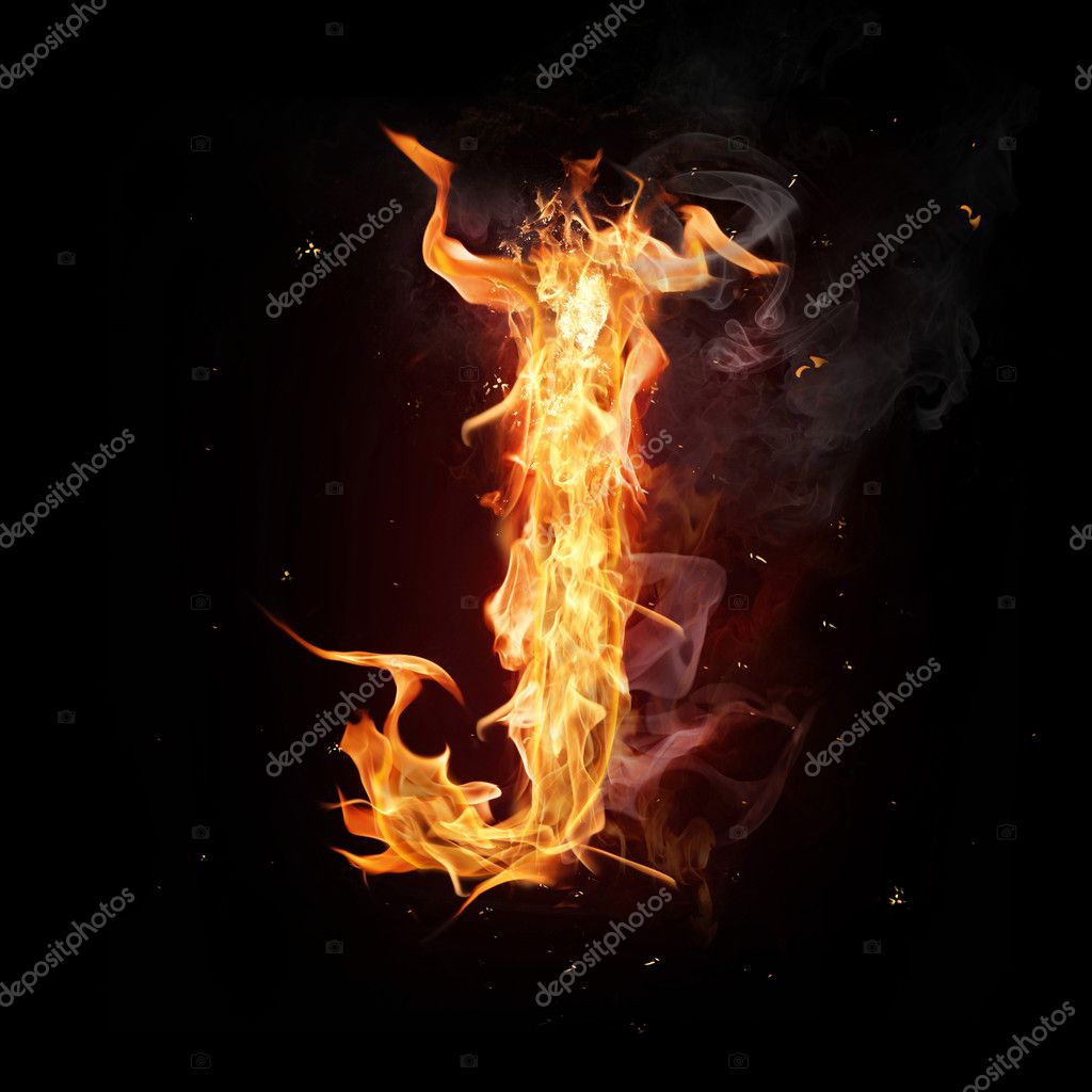 Fire alphabet letter 