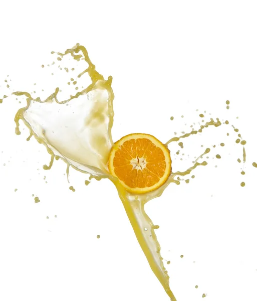 Orange juice splashing — Stock Photo, Image