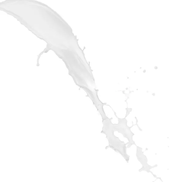 Mléko stříkající nad bílá — Stock fotografie