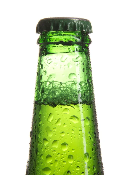 Öl flaska med vattendroppar — Stockfoto