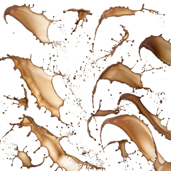 Chocolate splash on white background — Stock Photo, Image