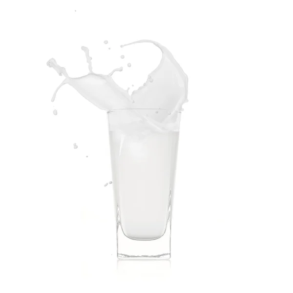 Con salpicaduras de leche — Foto de Stock