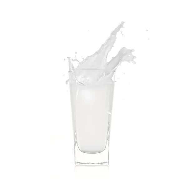 Met melk splash — Stockfoto
