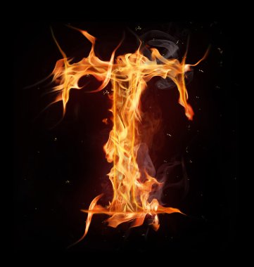 Fire alphabet letter 