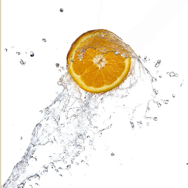 Pomerančová šťáva šplouchání — Stock fotografie