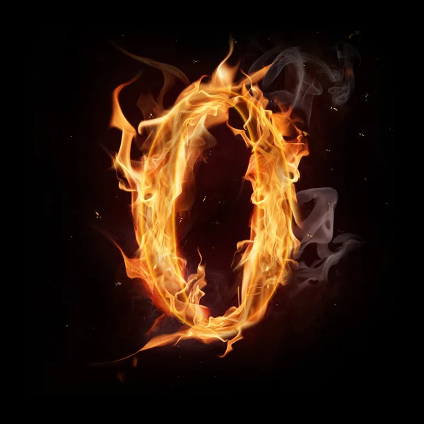 Número del alfabeto de fuego —  Fotos de Stock