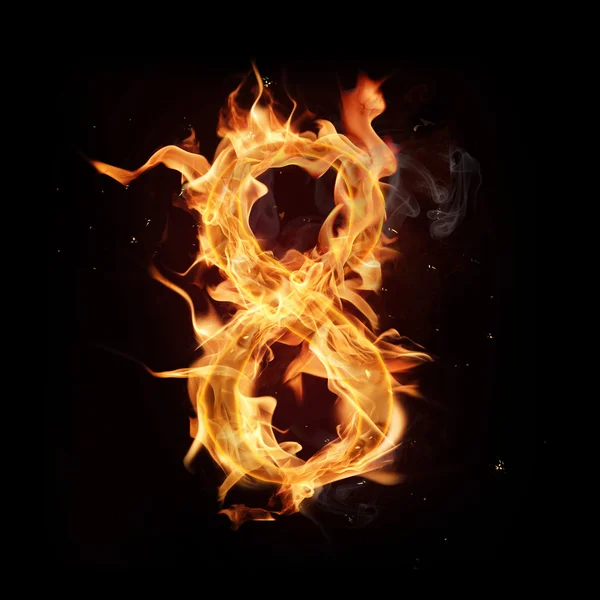 Вогонь алфавіту номер — стокове фото