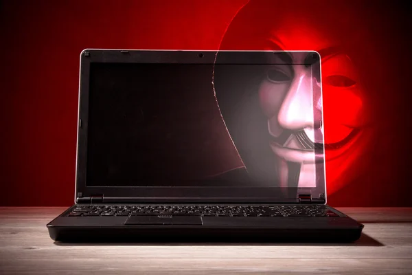 Vendetta mask anonym ansikte — Stockfoto
