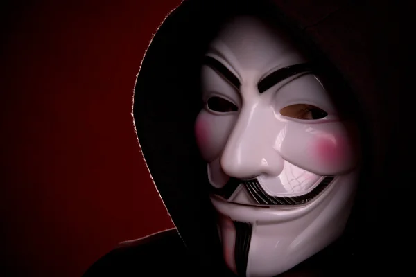 Vendetta máscara cara anónima — Foto de Stock