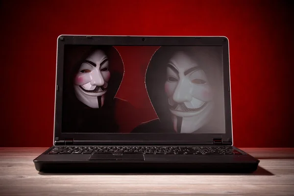 Vendeta maska anonymní tvář — Stock fotografie