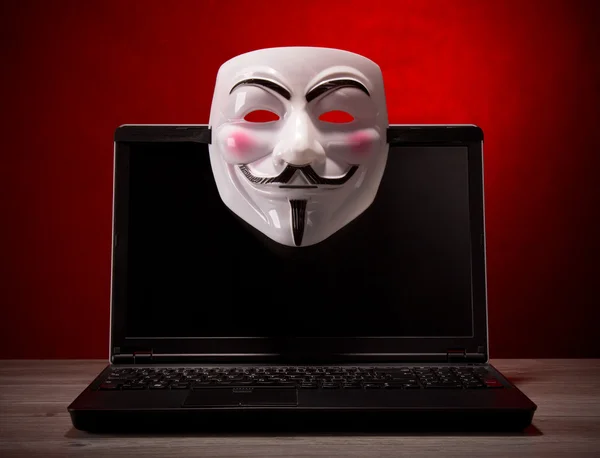 Vendeta maska anonymní tvář — Stock fotografie
