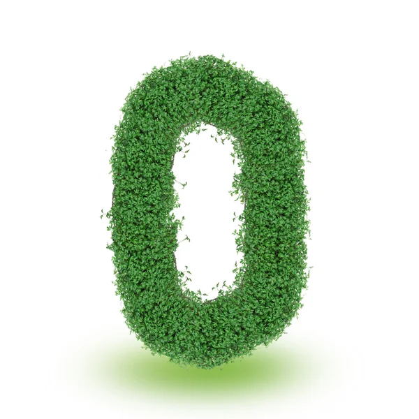 Zahl des grünen Alphabets — Stockfoto