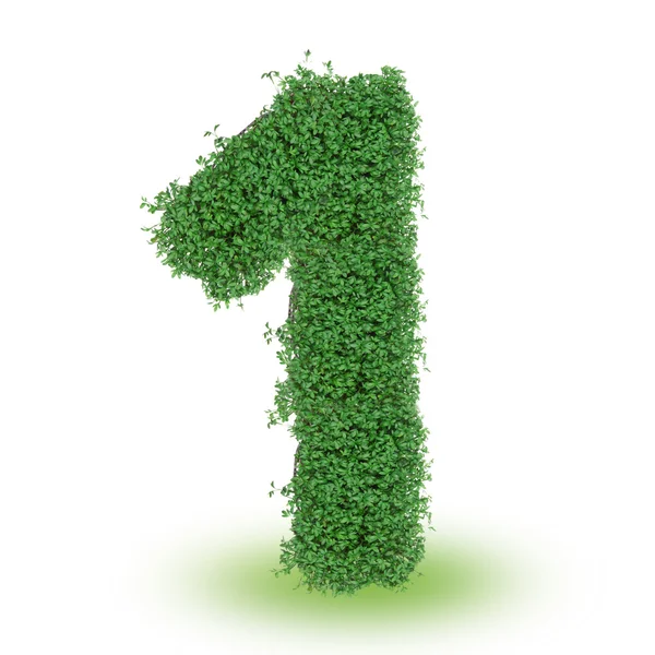 Zahl des grünen Alphabets — Stockfoto
