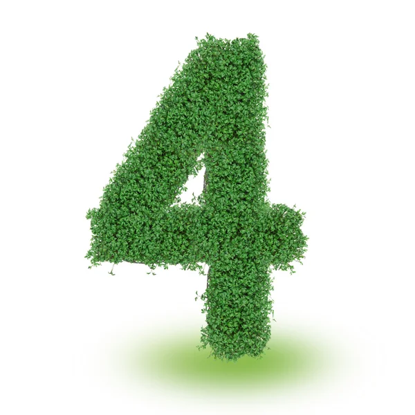 Yeşil alfabe numarası — Stok fotoğraf
