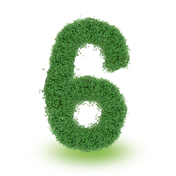Número do alfabeto verde — Fotografia de Stock