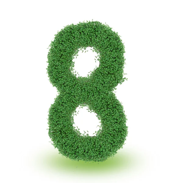 Groene alfabet nummer — Stockfoto