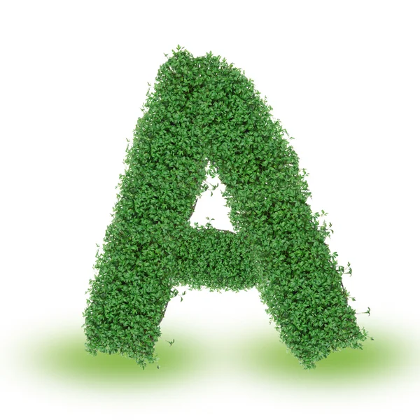 녹색 알파벳 편지 — 스톡 사진