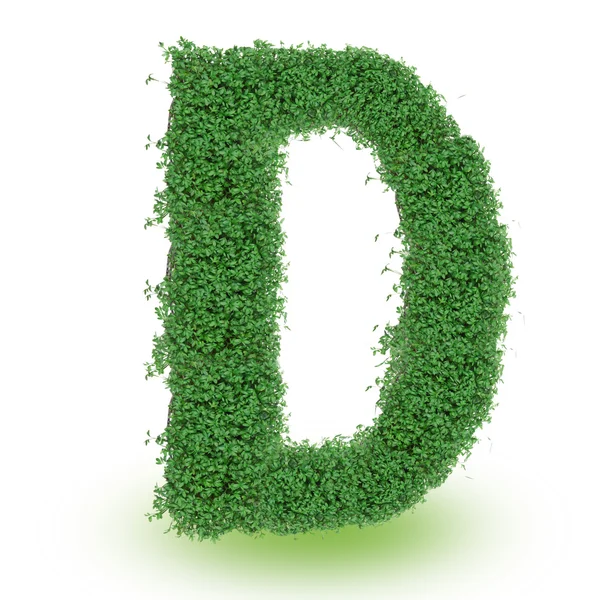 Letra verde del alfabeto — Foto de Stock
