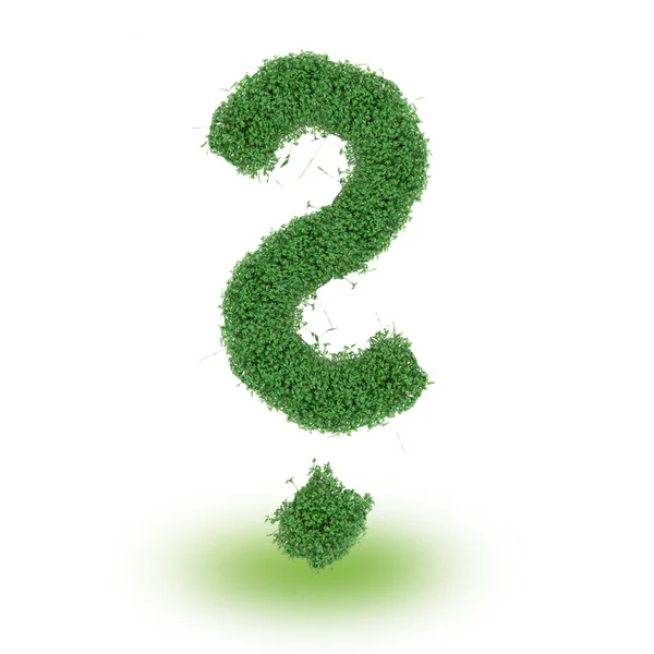 stock image Green alphabet question mark