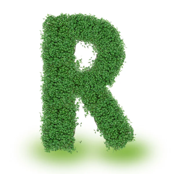 Green alphabet letter — Stock Photo, Image