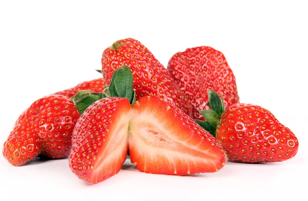 美丽草莓被隔绝在白色 — 图库照片
