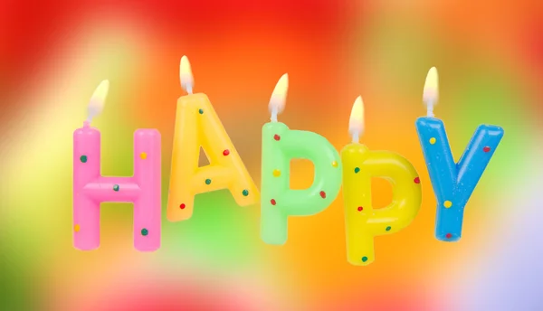 色付きの誕生日の蝋燭のセット — ストック写真