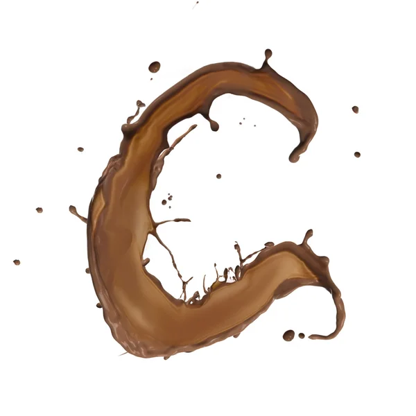 Çikolata sıçrama mektup — Stok fotoğraf