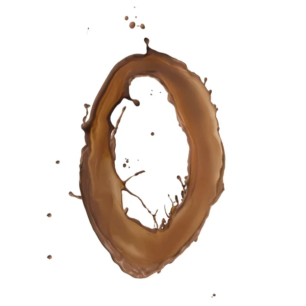 チョコレート スプラッシュ数 — ストック写真