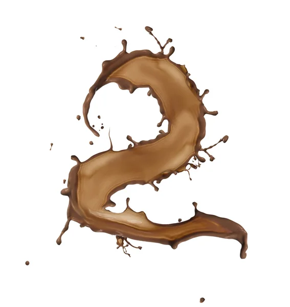 Número de salpicadura de chocolate —  Fotos de Stock
