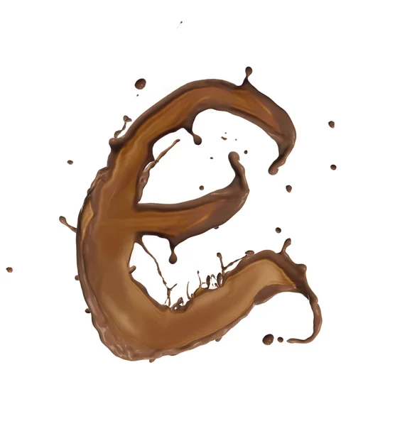 Chocolate splash letter — Stock Photo, Image