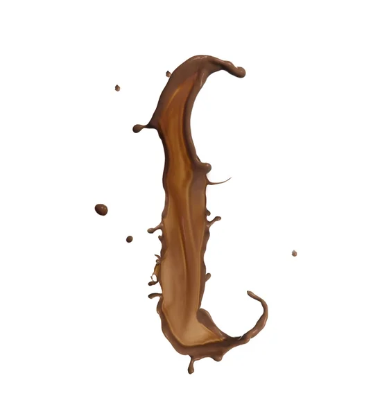 Chocolate splash carta — Fotografia de Stock
