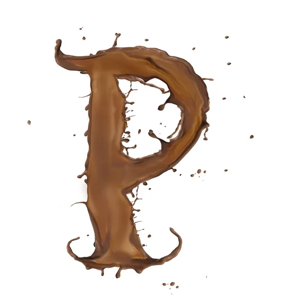 Schokoladenspritzer-Brief — Stockfoto