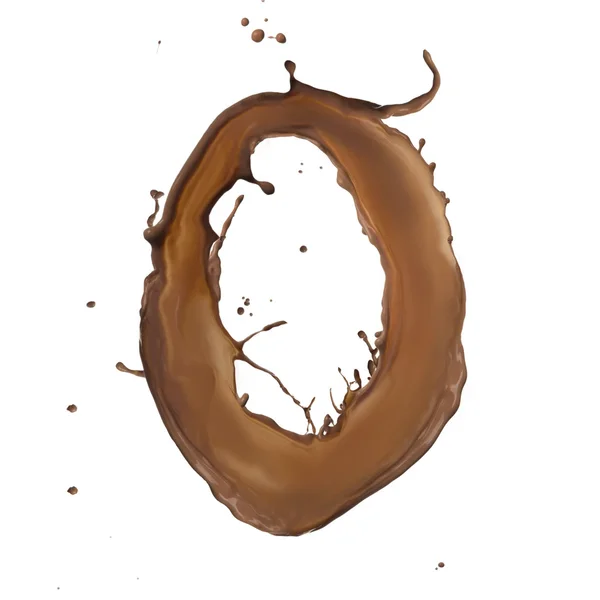 Chocolate splash carta — Fotografia de Stock