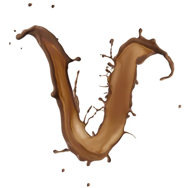 Çikolata sıçrama mektup — Stok fotoğraf