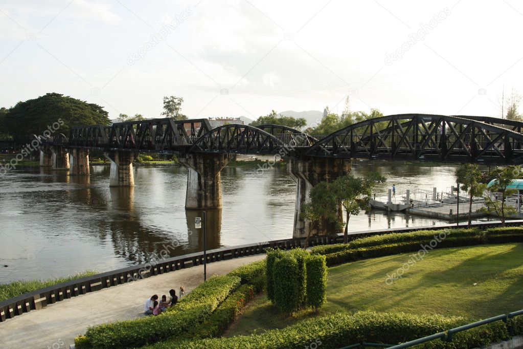The Death Railway Bridge over Kwai river, Thailand