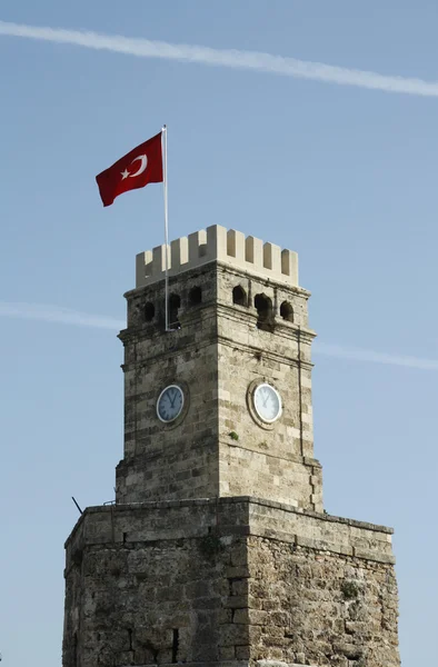 Torre do relógio em Antalya, Turquia — Fotografia de Stock