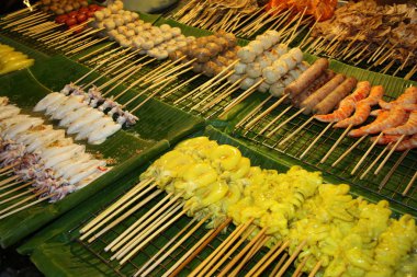 Exotic Street food in Thailand clipart