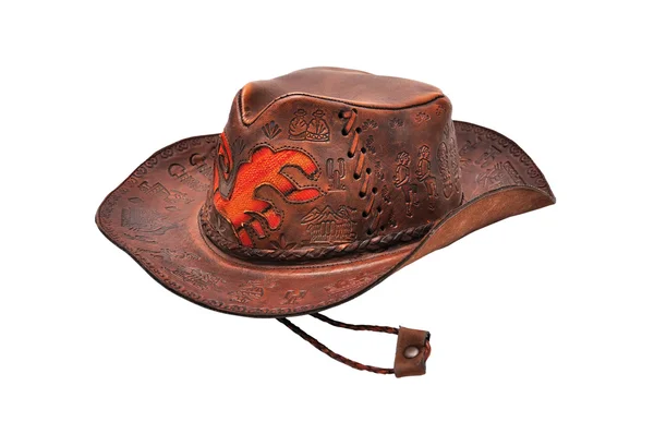 Kožený klobouk — Stock fotografie
