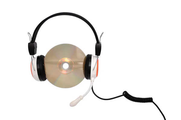 Kopfhörer und CD — Stockfoto