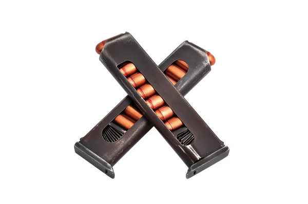 Två klipp ammunition — Stockfoto