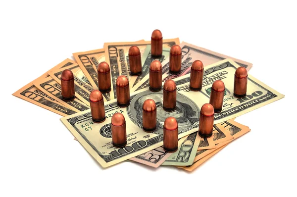 stock image Bullets and dollars