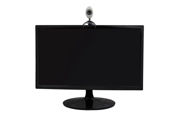 Monitor de ordenador y webcam — Foto de Stock