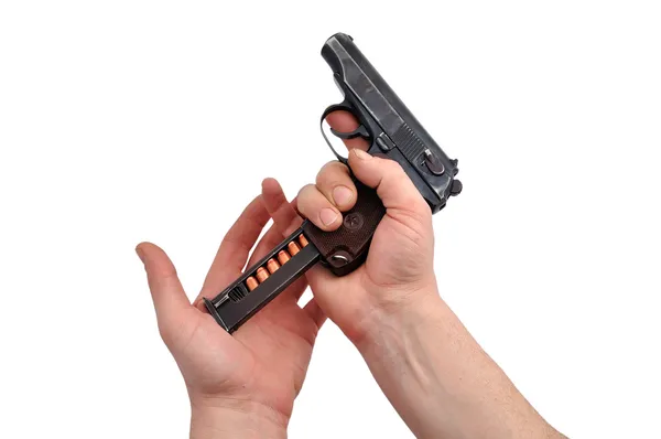 Charging pistol — Stock Photo, Image