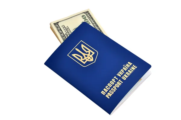 Pasaportes y dólares — Foto de Stock