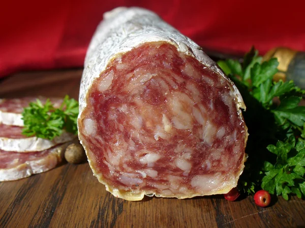 Dried salchichon sausage — Stock Photo, Image