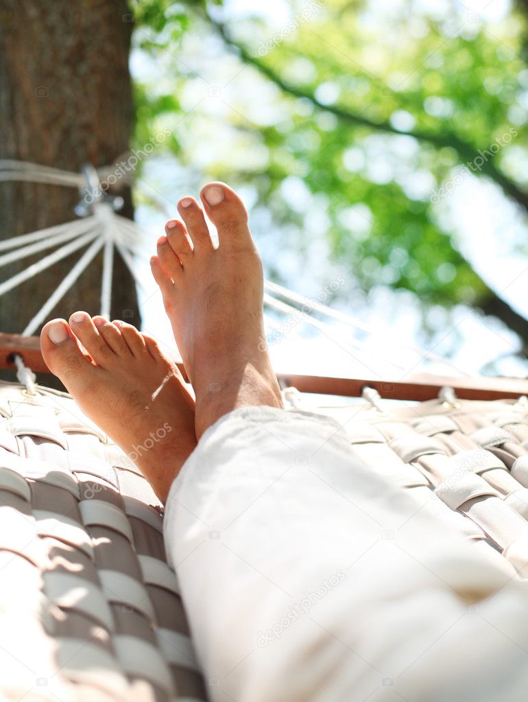 Feets in a hammock