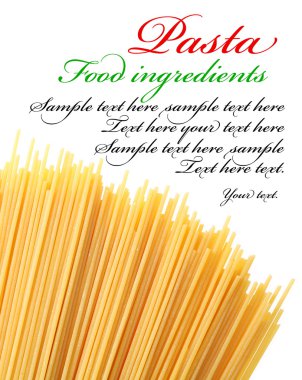 Italian pasta on a white background. clipart