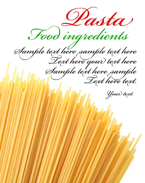 stock image Italian pasta on a white background.