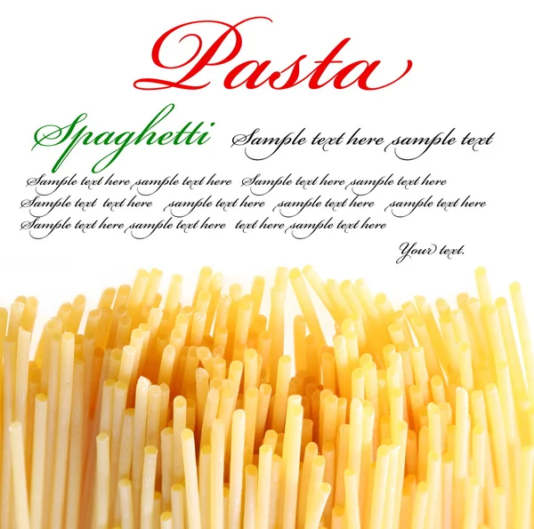 Italian pasta on the white background. — Stock Photo, Image