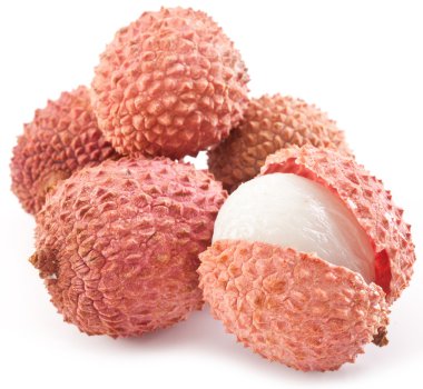 Lychee on a white background. clipart